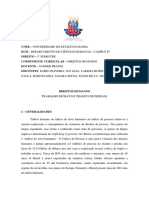 DIREITOS HUMANOS - TRABALHO ESCRAVO E TRÁFICO DE PESSOAS