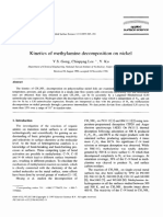 Kinetics of Methylamine Decomposition On Nickel ,: Applied