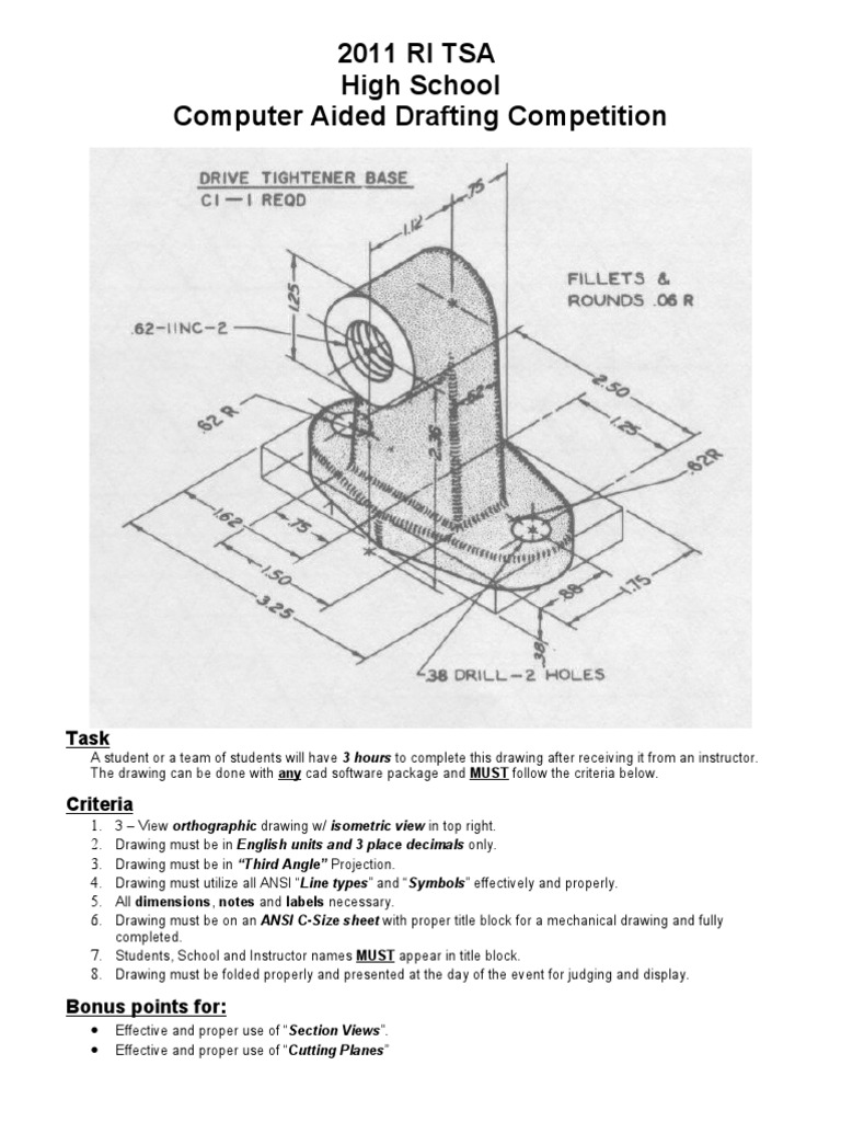 2011 RI TSA CAD Competition Guidelines | PDF