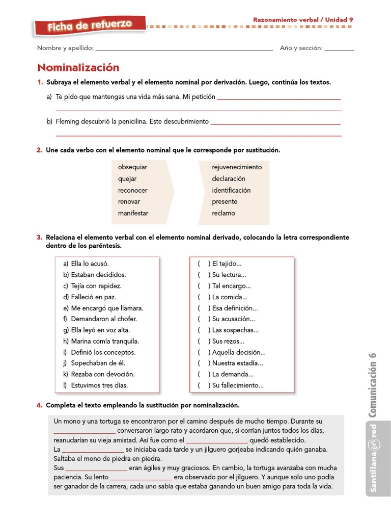 175 U09C6fr Nominalizacion | PDF | Estudios de idiomas extranjeros