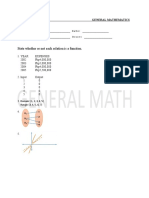 State Whether or Not Each Relation Is A Function.: General Mathematics