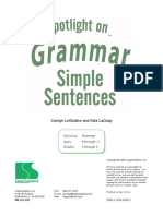 Spotlight Grammar Workbook Simple Sent