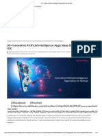 30+ Unique Artificial Intelligence Apps Ideas For Startups PDF