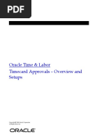 Oracle Time & Labor Timecard Approvals - Overview and Setups