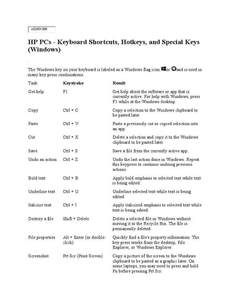 Windows Shortcuts | PDF | Computer Keyboard | Keyboard Shortcut