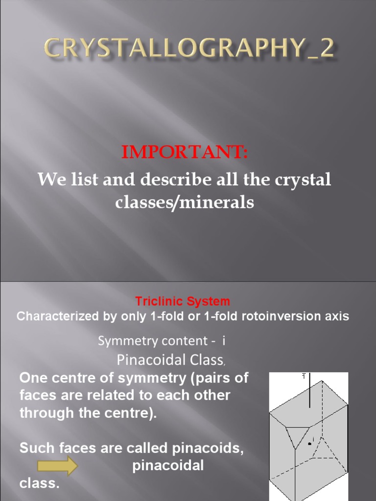 Crystal Classes and Systems Overview | PDF