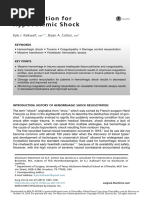 Resuscitation For Hypovolemic Shock