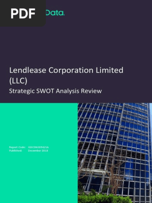 Lendlease Corporation Limited Pdf Swot Analysis Companies
