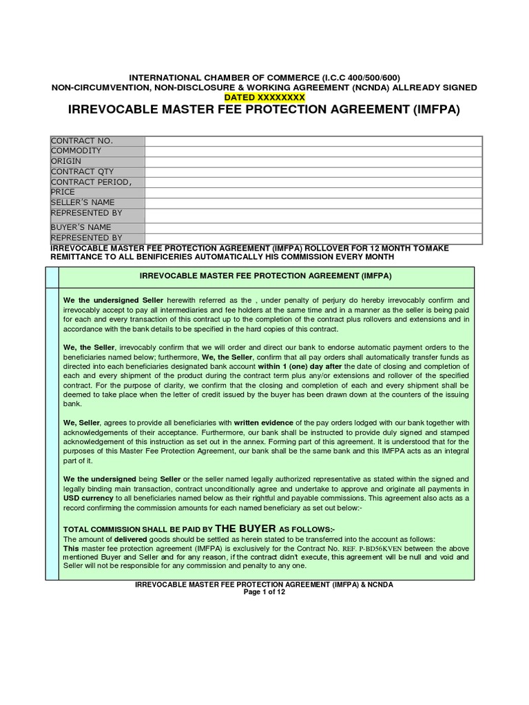 IMFPA Template CPPiramal 1 PDF PDF Wire Transfer Financial