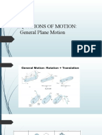 Equations of Motion: General Plane Motion