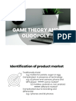 Game Theory and Oligopoly Game Theory and Oligopoly