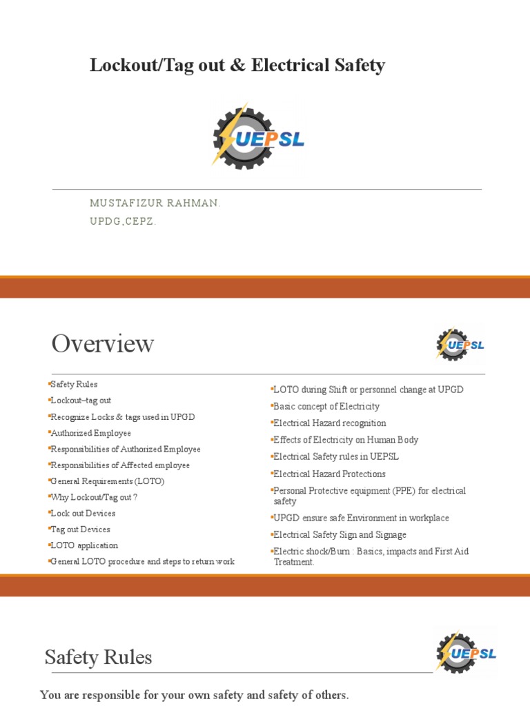 Electrical Safety & Lockout Procedures | PDF | Safety | Electricity