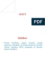 Unit V Fourier Transform Energy Spectrum DFT