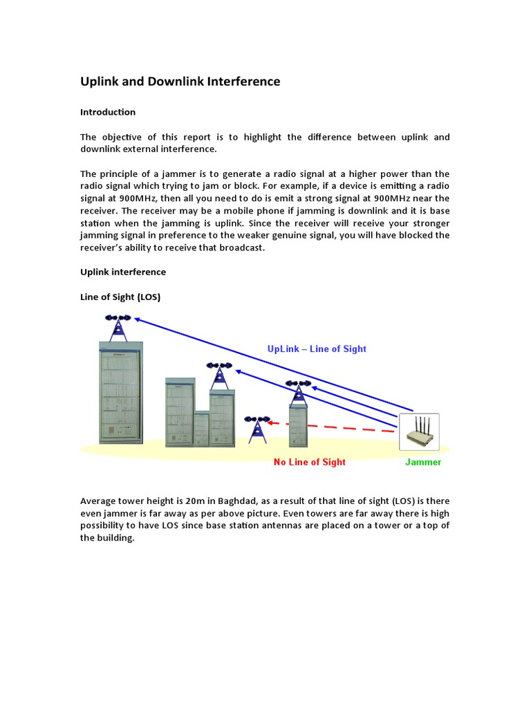 Difference Between Uplink and Downlink Jamming | PDF | Radio | Decibel