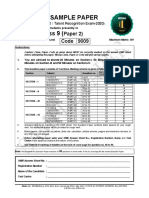 Bbet-2020-C-Ix (Paper-2) - S&m-Sample Paper