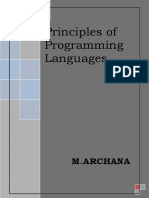 Principles of Programming Languages: M.Archana
