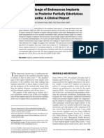 The Challenge of Endosseous Implants Placed in The Posterior Partially Edentulous Maxilla: A Clinical Report