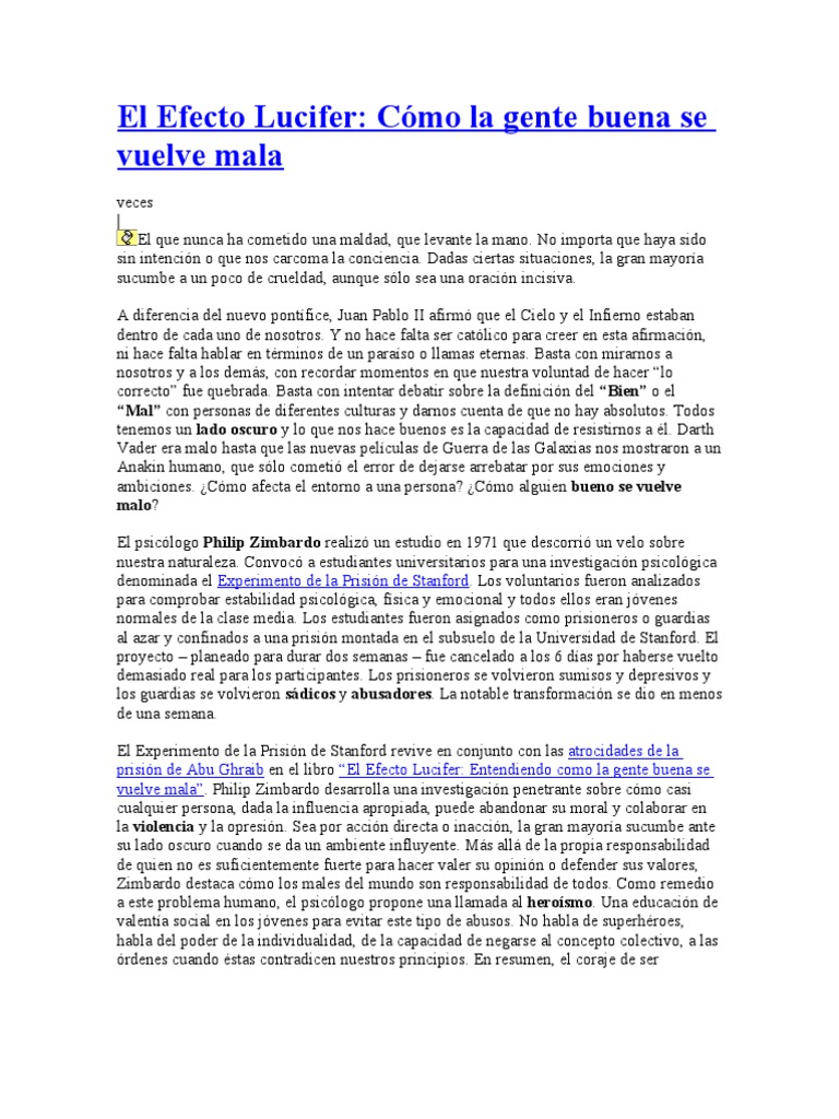 El Efecto Lucifer - 