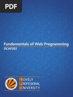 Dcap202 Fundamentals of Web Programming