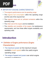 Important Engine Characteristics: The Engine's Performance Over Its Operating Range