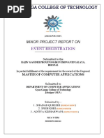 Event Registration: Minor Project Report On