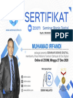 Sertifikat Seminar Bisnis Digital