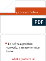 Defining A Research Problem