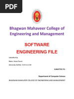 Software Engineering Practical File IPU