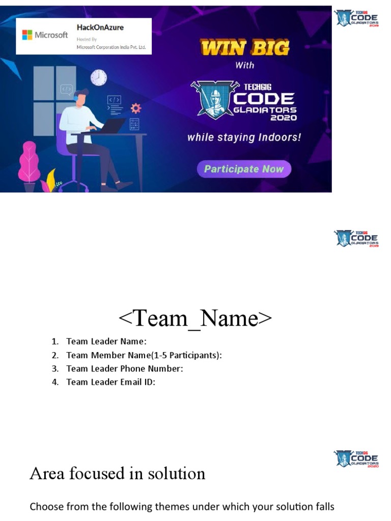 Sample Submission CG20 Hackathon - Microsoft | PDF | Career & Growth