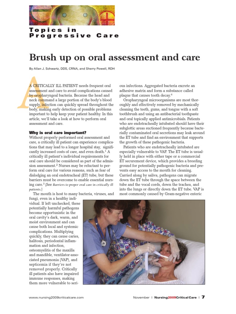 Oral Assessment and Care PDF | PDF | Oral Hygiene | Dentistry