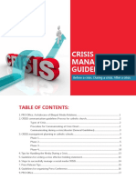 Crisis Management Guidelines: Before A Crisis. During A Crisis. After A Crisis