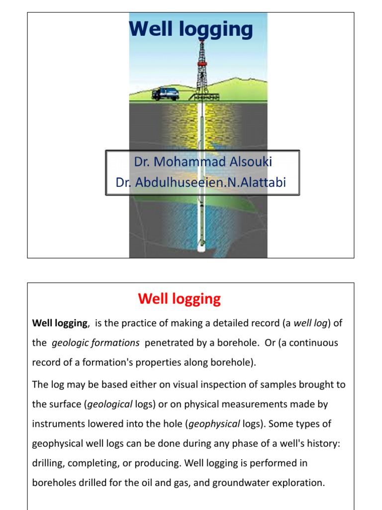 Overview of Well Logging Techniques | PDF | Science | Geology