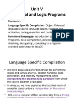 Unit V Functional and Logic Programs: Contents:-Language Specific Compilation: Object Oriented