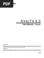 Avertv 6.3: User Manual