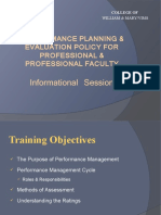 Informational Session: Performance Planning & Evaluation Policy For Professional & Professional Faculty