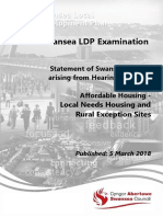 Swansea LDP Examination: Statement of Swansea Council Arising From Hearing Session 4 Affordable Housing