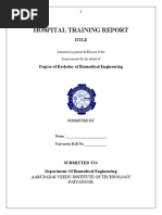 Hospital Training Report New