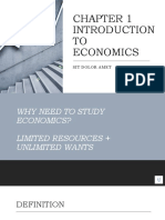 Introduction to Economics: Scarcity, Choice and Opportunity Cost