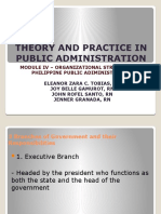 Theory and Practice in Public Administration: Module Iv - Organizational Structures of Philippine Public Adiministration