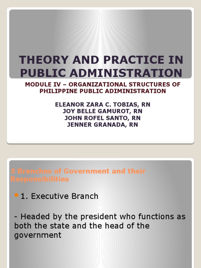 Philippine Public Administration Overview | PDF | Devolution | Civil ...