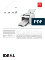 IDEAL 8306: Compact Folding Machine For Four Fold Types and Stream Delivery Paper Ejection