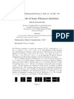 New Proofs of Some Fibonacci Identities: International Mathematical Forum, 5, 2010, No. 18, 869 - 874