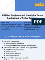 CS240A: Databases and Knowledge Bases Applications of Active Database