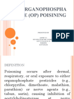 Organophospha Te (Op) Poisining: Presented by