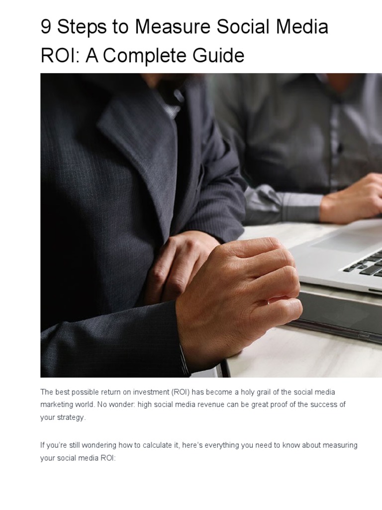 9 Steps To Measure Social Media ROI | PDF | Return On Investment ...