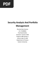 Security Analysis and Portfolio Management