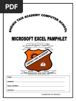 Excel Pamphlet Print