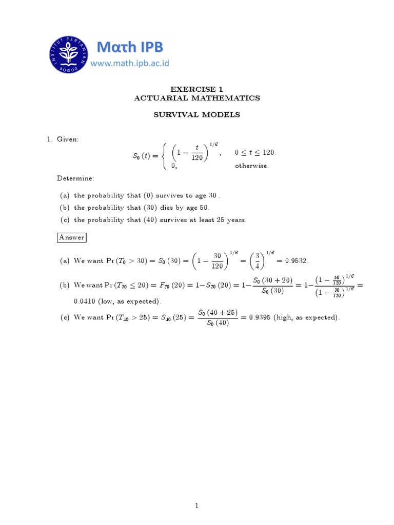 Exercise 1 - Ori | PDF | Applied Mathematics | Teaching Mathematics