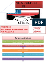 Business Culture IN Business Culture IN: Itm Batch 13 Sub: Strategic & International HRM Prof. Praveen K. S