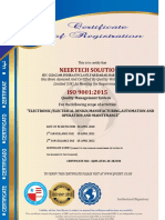 Neertech Solutions ISO 9001:2015: This Is To Certify That